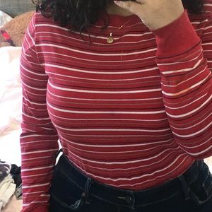🎒 Red Striped Long Sleeve Top 🎒
